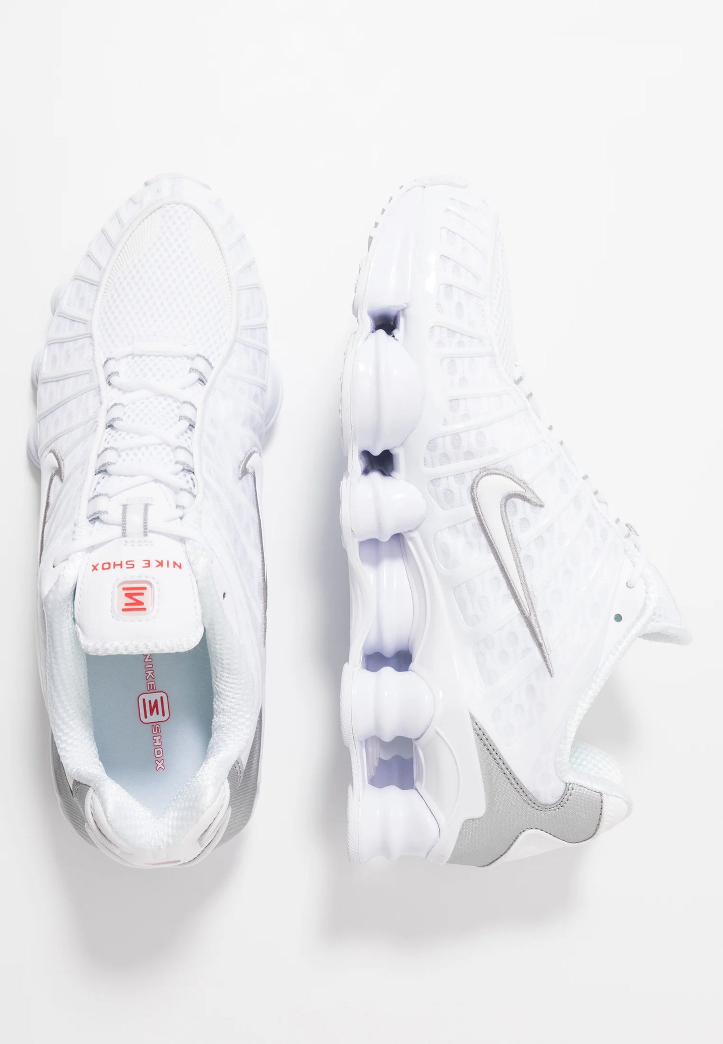 Nike Shox TL – White / Metallic Silver / Max Orange