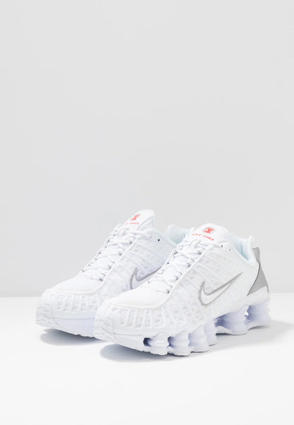 Nike Shox TL – White / Metallic Silver / Max Orange