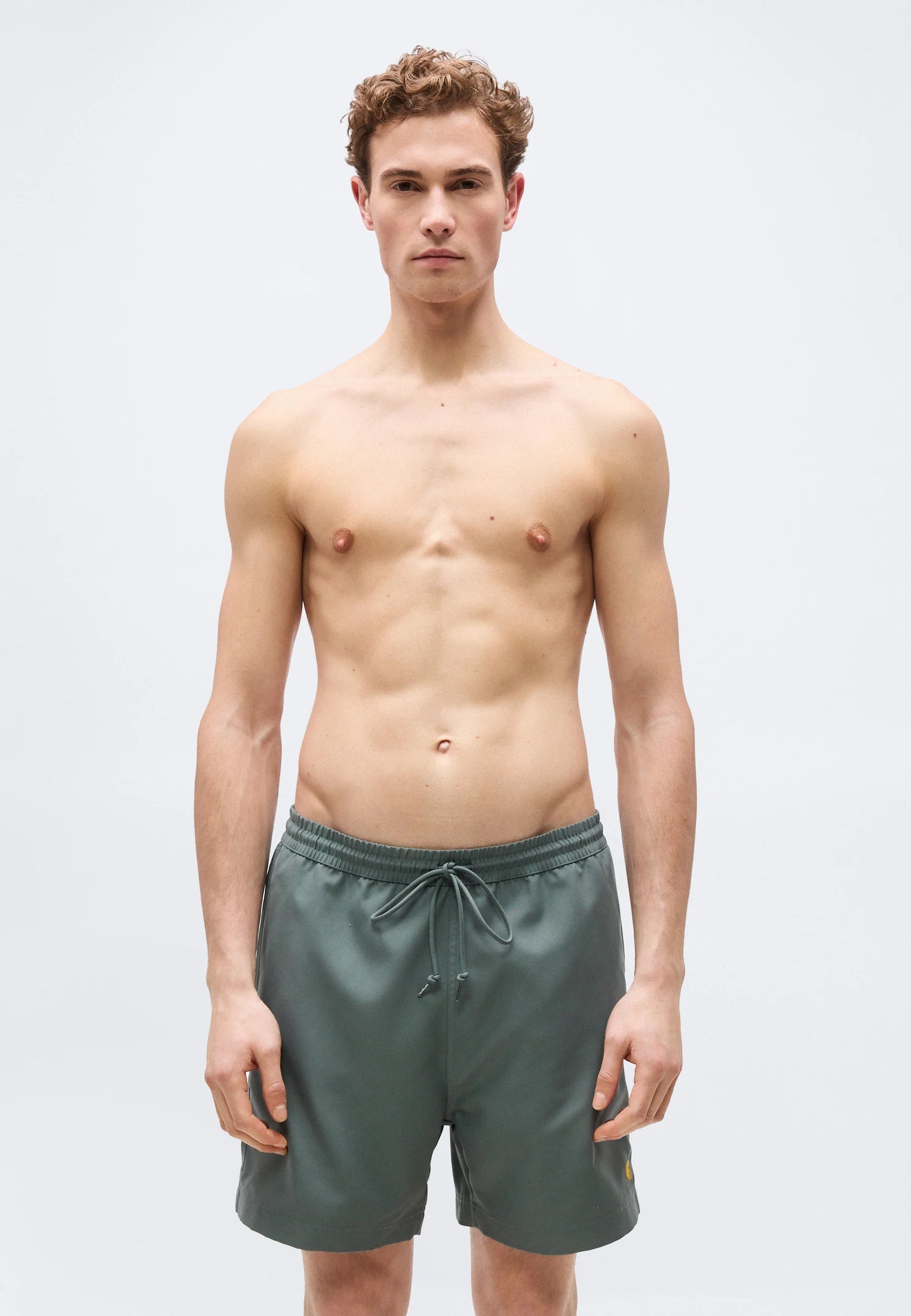 Carhartt WIP CHASE SWIM TRUNKS – Velvet Green / Gold-Coloured